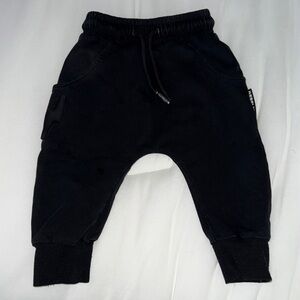 Kids Black Drawstring Jogger Sweatpants